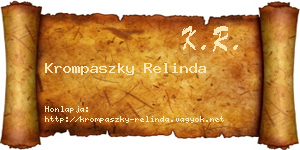 Krompaszky Relinda névjegykártya